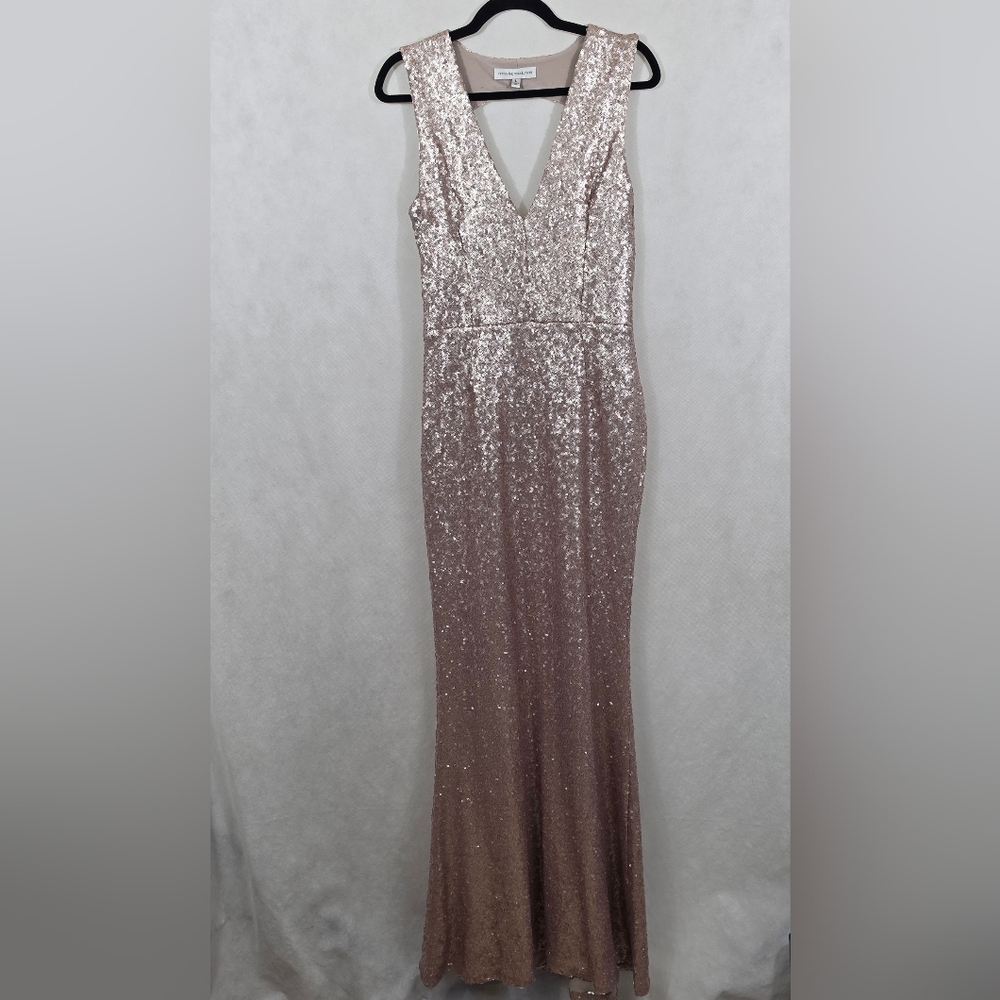 Dress the Population Karina Gold Sequin Mermaid Gown - Picture 4 of 8